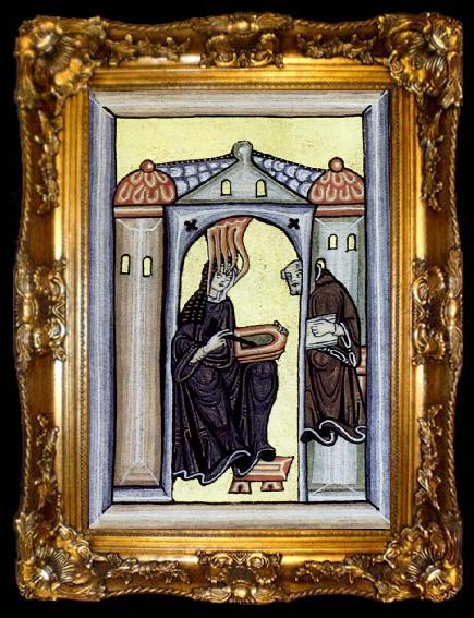 framed  unknow artist Hildegard of Bingen illusion, ta009-2
